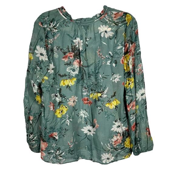 Loft Green Multicolor Floral Top – Size XL - Picture 2 of 5